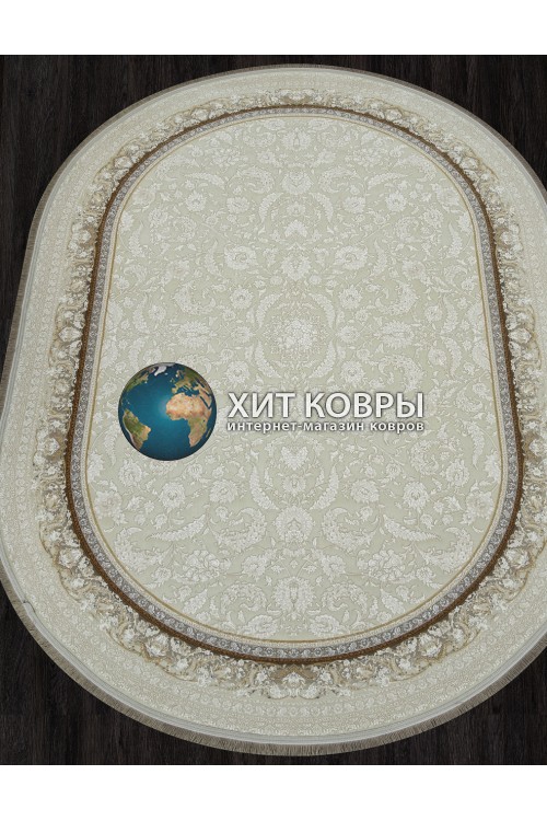 Иранский ковер Hadi 122092 Кремовый овал